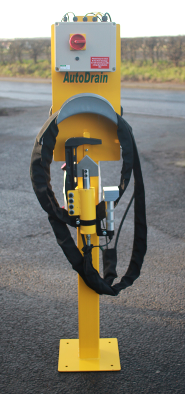 Image of AutoDrain AutoShear sur poteau | Conçu spécifiquement pour la récupération des pots catalytiques
