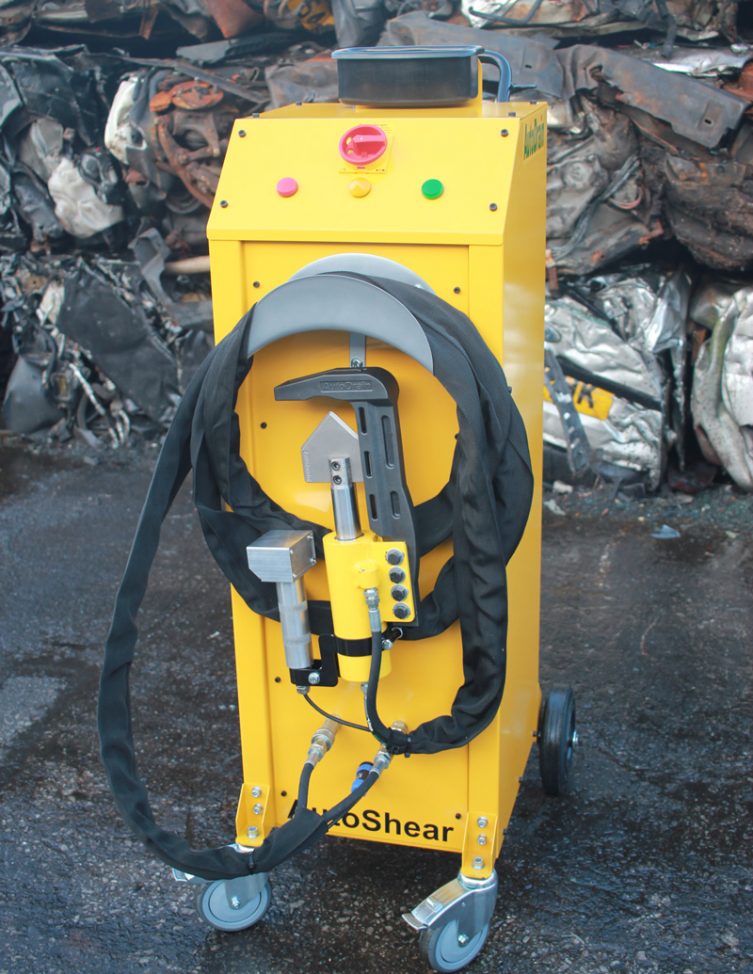 Image of AutoDrain Autoshear Pro sur roues | Pour la récupération des pots catalytiques